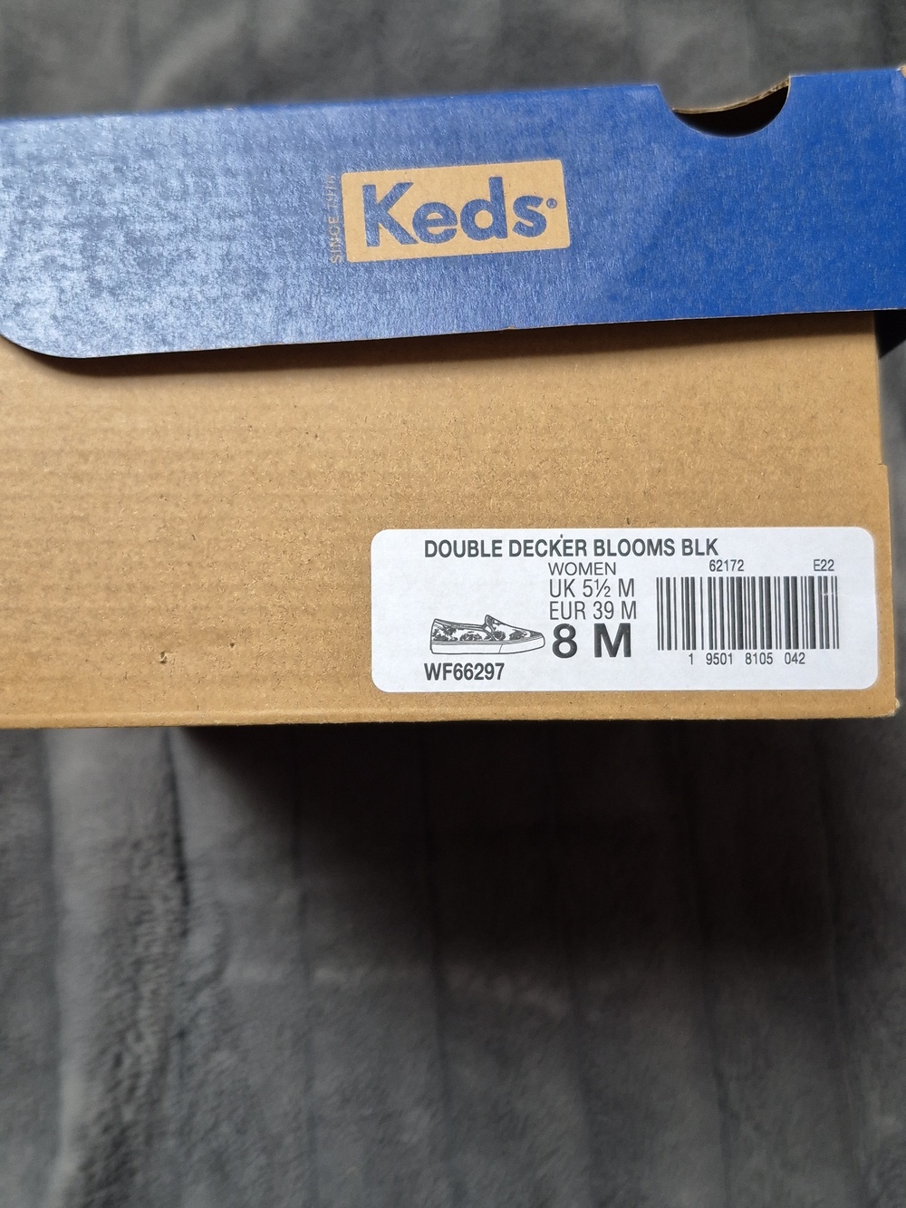 Keds Double Decker Blooms Slip-On Shoes In Black, Size 8, New In Box - Picture 4 of 14